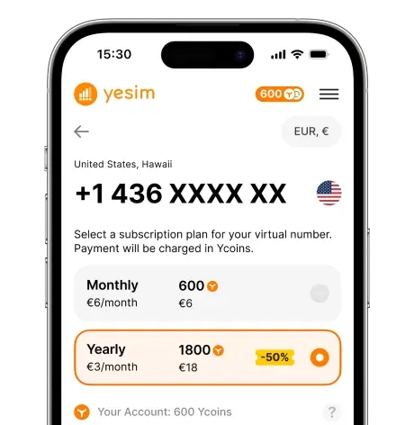 Choose a monthly or yearly payment option